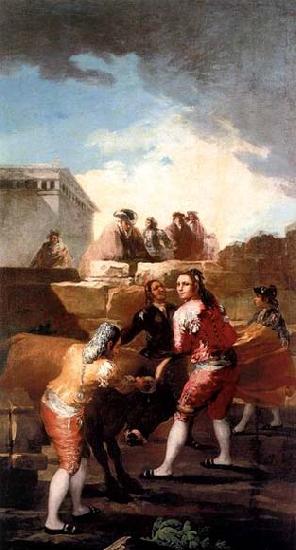 Francisco de goya y Lucientes Fight with a Young Bull France oil painting art